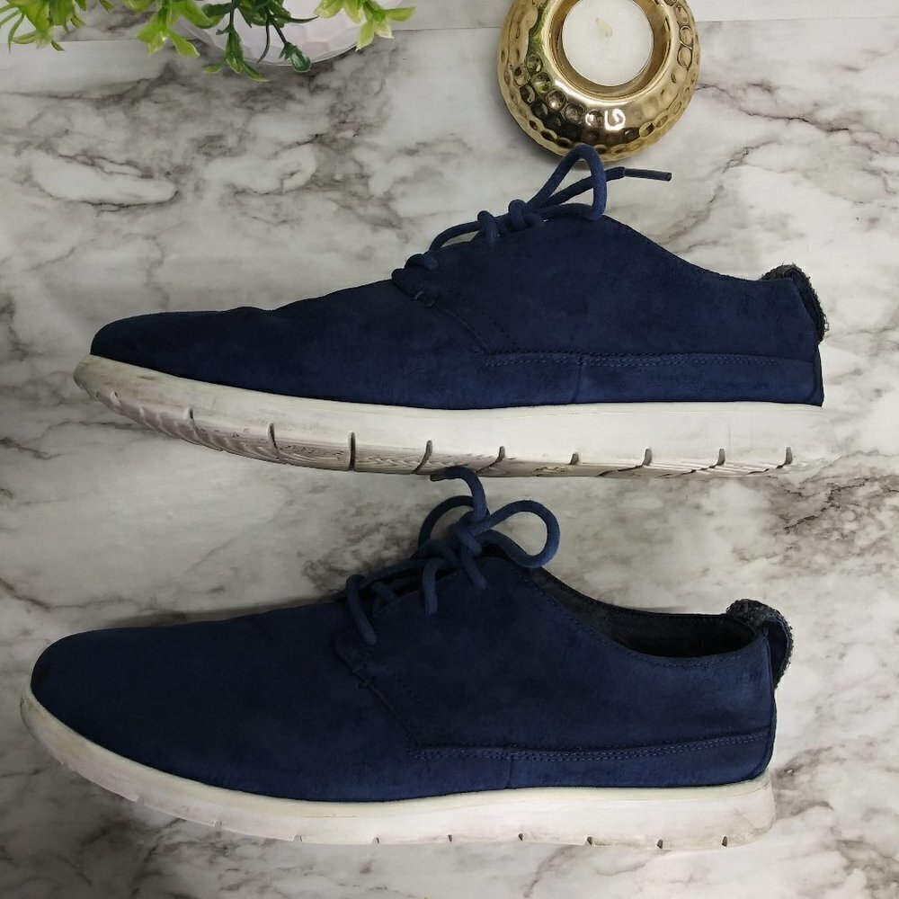 UGG navy suede light weight Oxfords Sneakers sz.10 - Picture 3 of 14